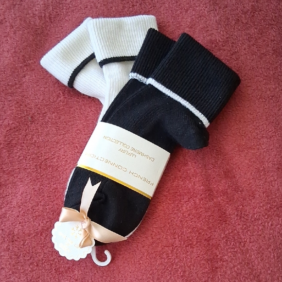 French Connection Men's Black and Cream Casual Socks - Picture 1 of 5